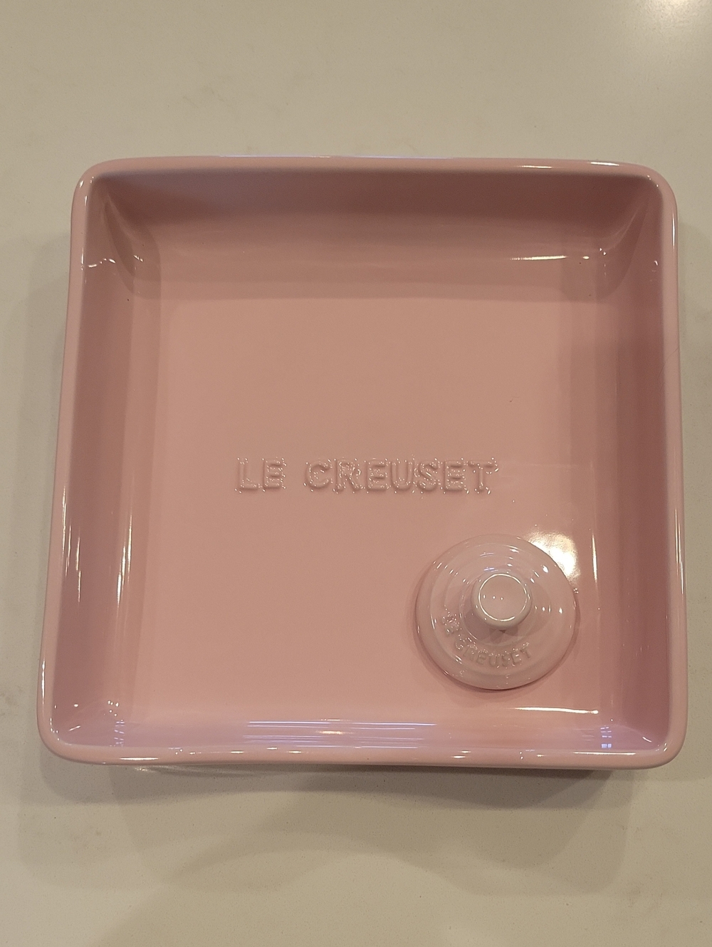 Le Creuset Rare & Retired Chiffon Pink Napkin Holder With Weight